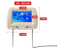 Preview: Universal Paar 7 Zoll Hd Kopfstütze Monitor Lcd Headrest Dis