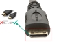 Preview: Mini-Hdmi-Auf-Vga-Adapter, Weiblicher Dongle Mit Netzanschlu