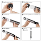 Preview: Solarleuchte Solarlampen Garten Set LED Lawn Edelstahl Solar Steck Leuchten