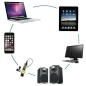 Preview: Audio Kabel Adapter Pc Headset 2 X 3,5Mm Klinken Buchse Zu 3