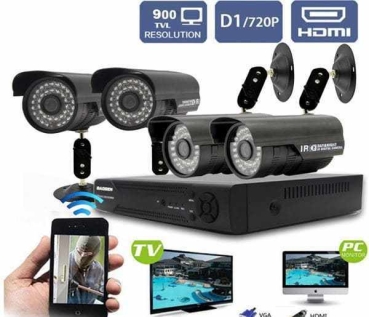 4 Kamera Überwachungskamera Cctv 4 Überwachungssystem 900 Tv