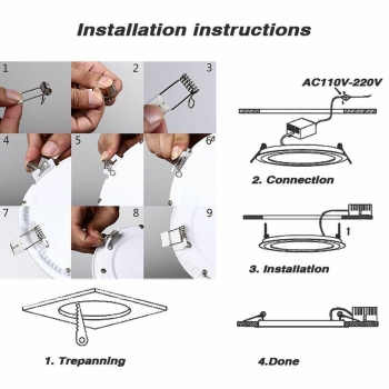 12W Led Einbaustrahler Deckenlampe Einbaustrahler Einbauleuc