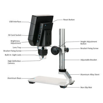4.3 Zoll Digitales Mikroskop Lupe Endoskop Professional Cam