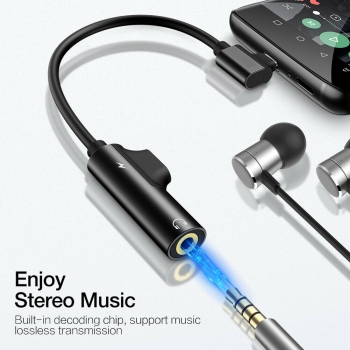 Usb-C Typ C Bis 3,5 Mm Audio-Aux-Kopfhöreranschluss Ladekabe
