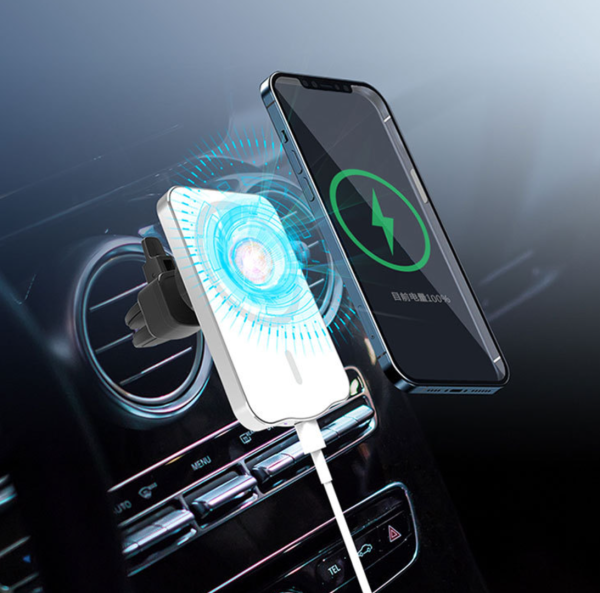 Auto Magsafe Wireless Charger Iphone 14 13 12 Pro Max Mini H
