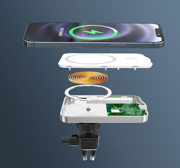 Auto Magsafe Wireless Charger Iphone 14 13 12 Pro Max Mini H
