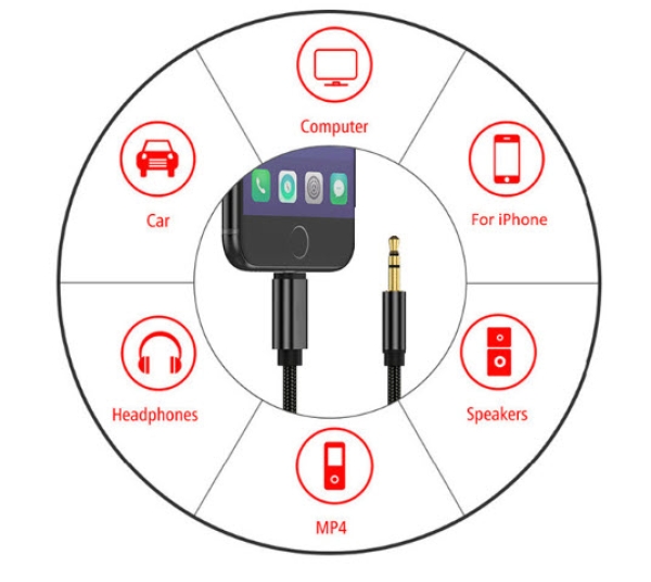 Lightning Zu 3,5Mm Aux Audio Kabel 3.5Mm Aux Audio Kabel Ada