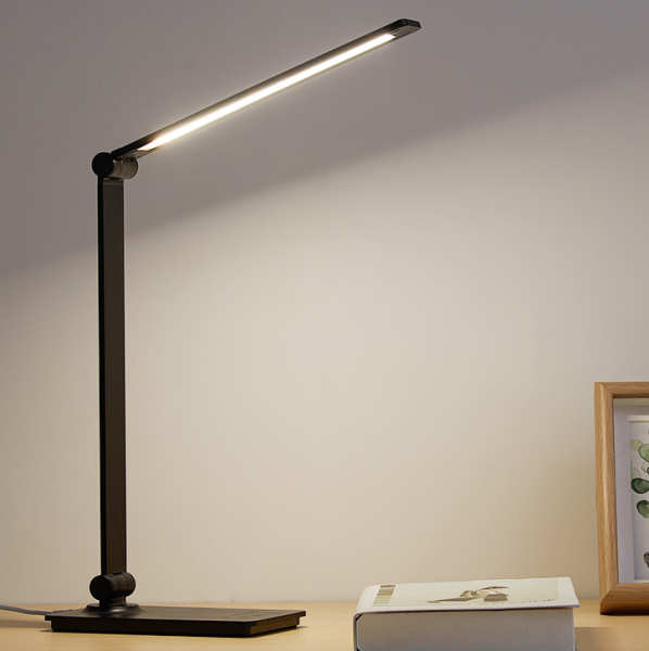 LED Tisch-Leuchte Schreibtisch-Lampe Büro dimmbar Touch Leselampe Nachttisch USB 