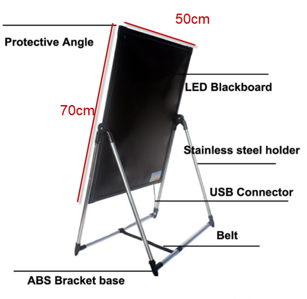 Aufladbare Mobile Akku Led Schreibtafel Leuchtschild Werbung