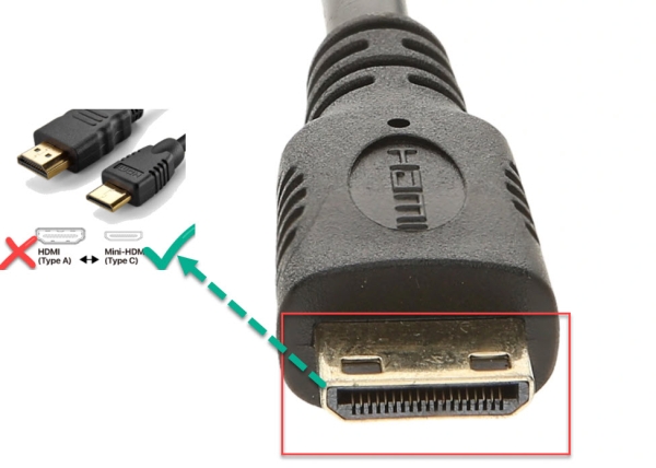 Mini-Hdmi-Auf-Vga-Adapter, Weiblicher Dongle Mit Netzanschlu