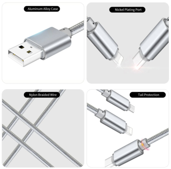 3In1 Ladekabel Lightning/Micro/Usb-Clightning Micro Usb-C Ty