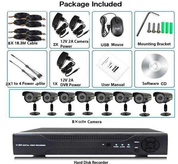 8 Kamera Überwachungskamera Cctv 8 Überwachungssystem 900 Tv