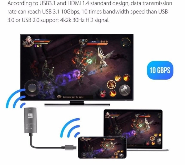 4K Usb C Type C Auf Hdmi Av Hdtv Adapter Usb C Auf Hdmi 4K A