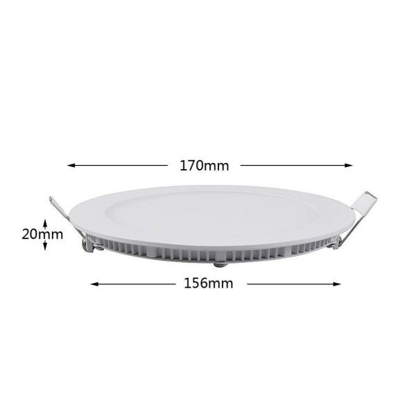 Led Panel 12W Einbauleuchte 4000K Deckenleuchte Aufputz Stra