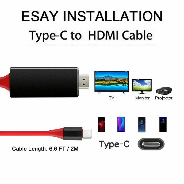 4K Usb 3.1 Typ C Zu Hdmi Kabel Hdtv Tv Adapter Für Macbook S