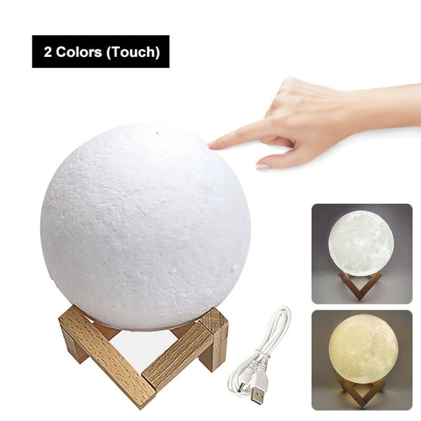 Led Tischleuchte, Nachtlicht, Mondlicht Mond Lampe 3D Touc