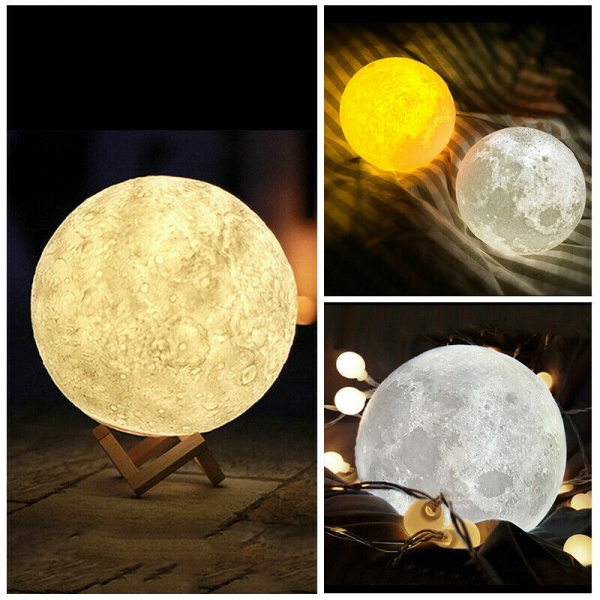 Led Tischleuchte, Nachtlicht, Mondlicht Mond Lampe 3D Touc