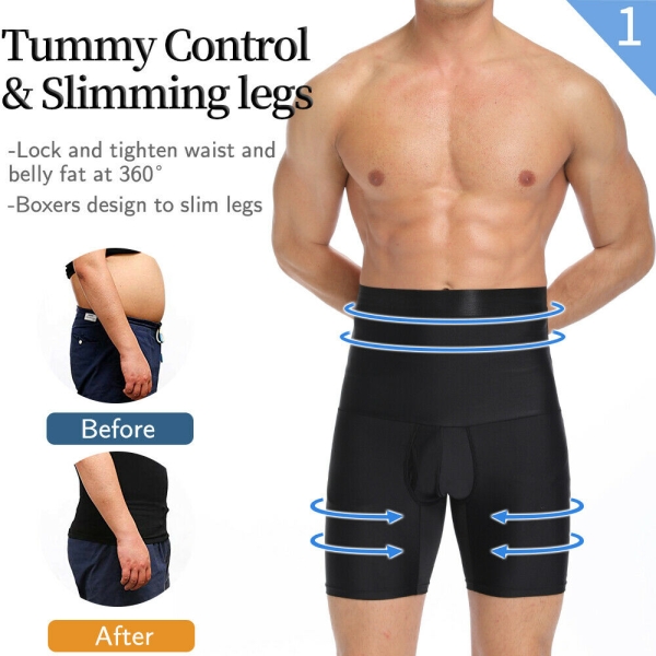 Bauchweg Unterhose Herren Figurformende Shapewear Hohe Xl, H