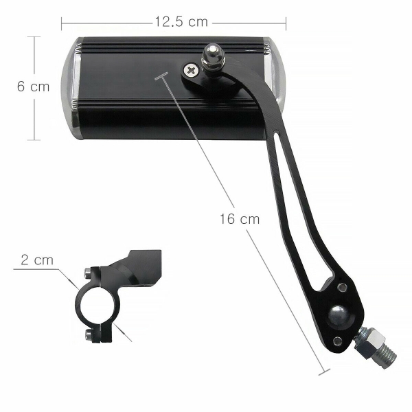 2 Stück Aluminium Velo Rückspiegel Ebike Spiegel Fahrradlenk