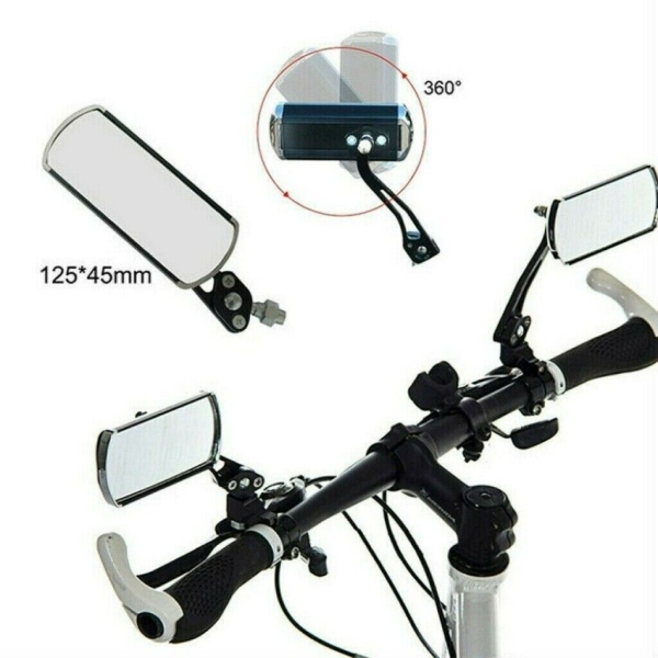 2 Stück Aluminium Velo Rückspiegel Ebike Spiegel Fahrradlenk