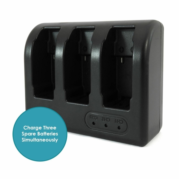 3-Port-Ladegerät Für Gopro Hero 5 / Hero 6 / Hero 7, Ahdbt-5