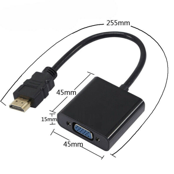 Hdmi Stecker Zu Vga Buchse + 3.5Mm Audio Mit 3.5Mm Audio Kab