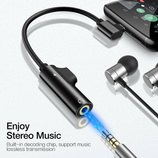 Usb-C Typ C Bis 3,5 Mm Audio-Aux-Kopfhöreranschluss Ladekabe