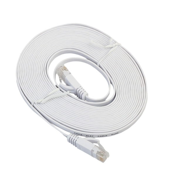 10M Lan Netzwerk Patch Kabel Flach Dünn Cat6 Internet Dsl Ro