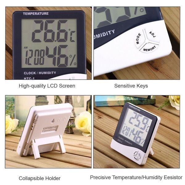 Digitales Hygrometer-Thermometer Innenfeuchtemessgerät Tempe