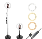 Profi LED-Ringlicht, Ø28cm, dimmbar, Kabelauslöser & Smartphone-Halter Selfie Lampe/Ringlicht (28 cm) und Ständer Klappfunktion