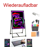 Aufladbare Mobile Akku Led Schreibtafel Leuchtschild Werbung