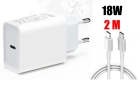 18W Typ Usb C Ladegerät Pd 3.0 Schnellladegerät + 2M Ladekab