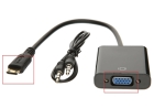 Mini-Hdmi-Auf-Vga-Adapter, Weiblicher Dongle Mit Netzanschlu