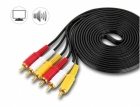 10 M Cinch Kabel 3-Fach Rca Audio Video Chinch Cinchkabel Mi