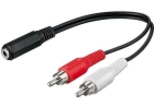 20Cm Y Cinch Kabel Adapter 2 Chinch Stecker Auf 3,5Mm Klinke