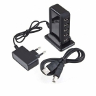 7 Port High Speed Usb 2.0 Hub Mit Netzteil Für Computer Lapt