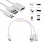 USB 3.1 Typ C OTG Y-Kabel Strom-Funktion externer USB-Stromversorgung mit ...