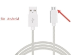 Usb Nylon Daten Ladekabel Samsung Galaxy Stark Geflochten Da