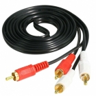 1.5M 2Rca Stecker Auf 2Rca Stereo Audiokabel, Vergoldet Für