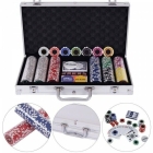 Pokerchips  Pokerkoffer Pokerset 300 Chips Laser Poker Set J