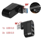 180 Grad Drehbarer 3Port Hub Usb 3.0 + 2 Usb 2.0 Adapter Spl