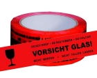 Kleber Signalklebeband Vorsicht Glas Rot Attention Très Frag