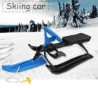 Lenkschlitten Schlitten Kinderschlitten Bobschlitten Ski Bob Rodel Blau Lenkbob